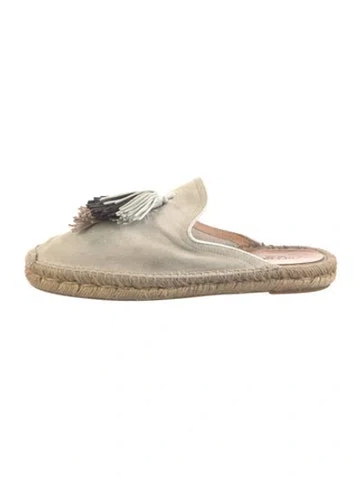 Pre-owned Rag & Bone Suede Colorblock Pattern Mules In Neutral