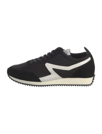 Pre-owned Rag & Bone Suede Colorblock Pattern Sneakers In Black