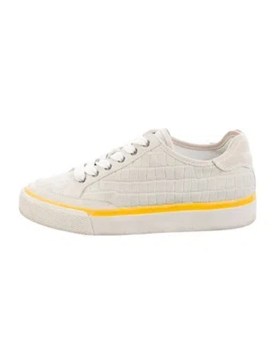 Pre-owned Rag & Bone Suede Colorblock Pattern Sneakers In Gold