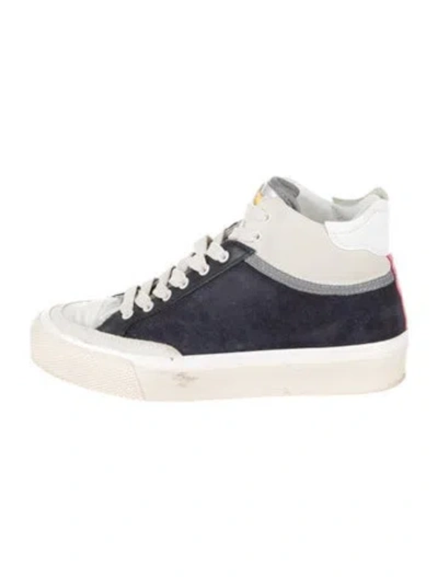 Pre-owned Rag & Bone Suede Colorblock Pattern Sneakers In Multi