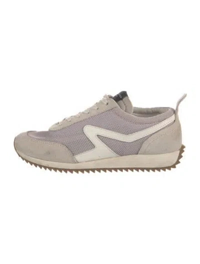 Pre-owned Rag & Bone Suede Colorblock Pattern Sneakers In Neutral