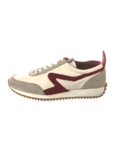 Pre-owned Rag & Bone Suede Colorblock Pattern Sneakers In Neutral
