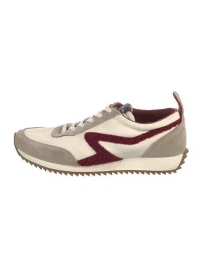 Pre-owned Rag & Bone Suede Colorblock Pattern Sneakers In Neutral