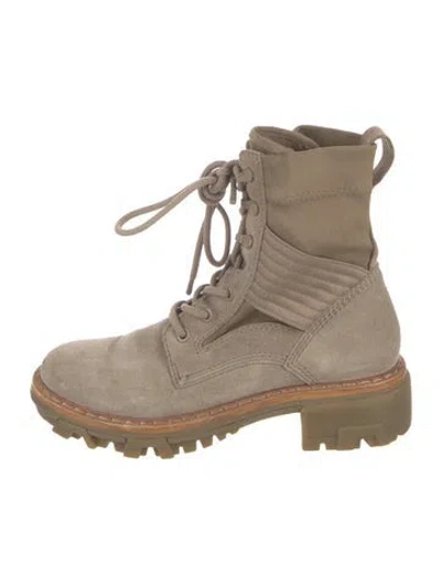 Pre-owned Rag & Bone Suede Combat Boots In Neutrals