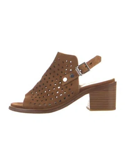 Pre-owned Rag & Bone Suede Cutout Accent Sandals In Brown