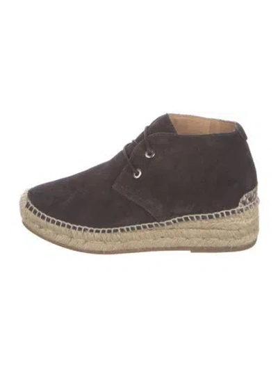 Pre-owned Rag & Bone Suede Espadrille Sneakers In Black