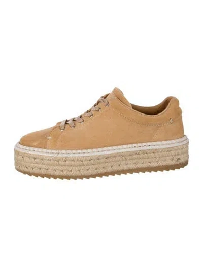 Pre-owned Rag & Bone Suede Espadrille Sneakers In Neutral