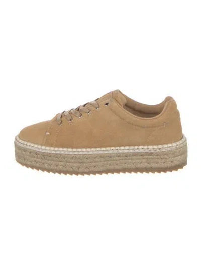 Pre-owned Rag & Bone Suede Espadrille Sneakers In Neutral