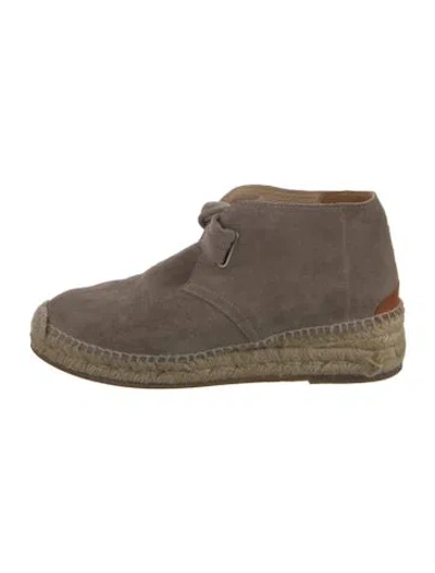 Pre-owned Rag & Bone Suede Espadrille Sneakers In Neutral