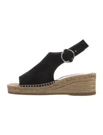 Pre-owned Rag & Bone Suede Espadrilles In Black