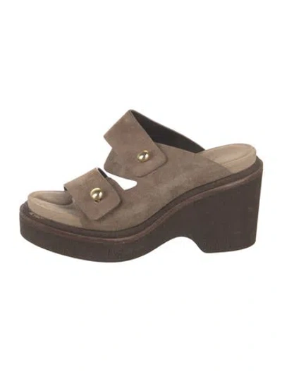 Pre-owned Rag & Bone Suede Espadrilles In Brown