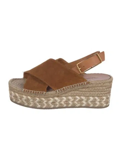 Pre-owned Rag & Bone Suede Espadrilles In Brown/neutrals