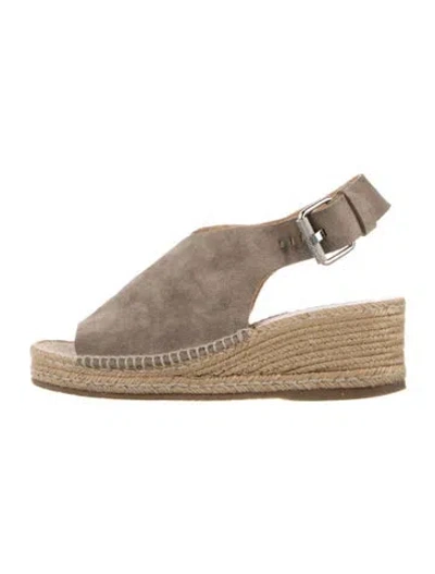 Pre-owned Rag & Bone Suede Espadrilles In Gray