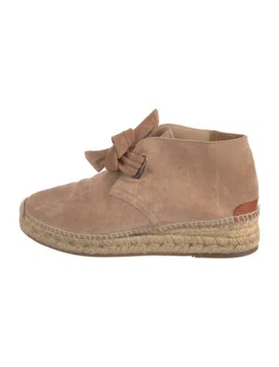 Pre-owned Rag & Bone Suede Espadrilles In Neutral