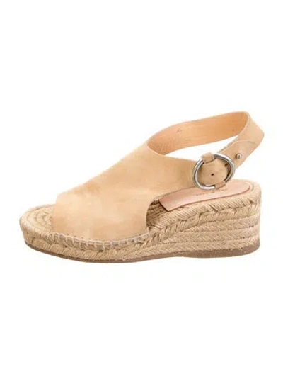 Pre-owned Rag & Bone Suede Espadrilles In Neutral
