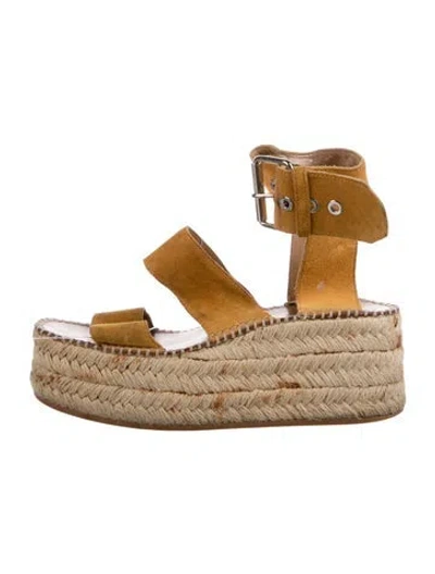 Pre-owned Rag & Bone Suede Espadrilles In Yellow