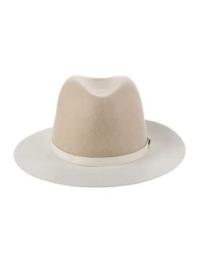 Pre-owned Rag & Bone Suede Fedora Hat In Neutral