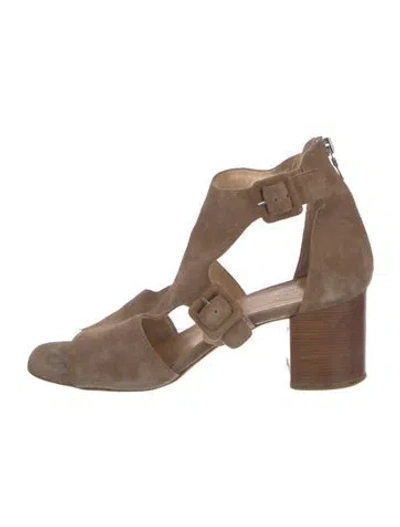Pre-owned Rag & Bone Suede Gladiator Sandals In Brown