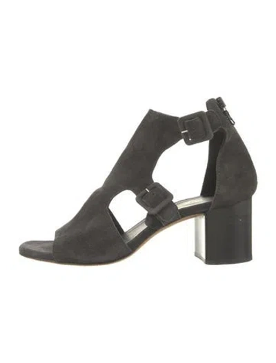 Pre-owned Rag & Bone Suede Gladiator Sandals In Gray