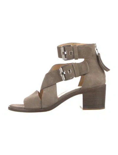 Pre-owned Rag & Bone Suede Gladiator Sandals In Gray