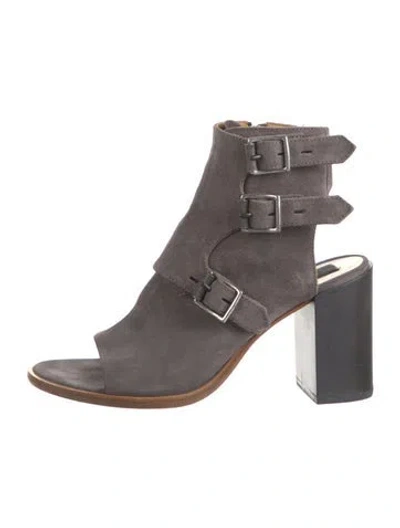 Pre-owned Rag & Bone Suede Gladiator Sandals In Gray