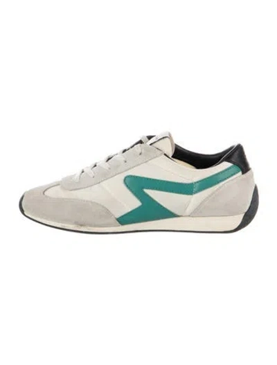 Pre-owned Rag & Bone Suede Leather Trim Embellishment Athletic Sneakers In Neutrals