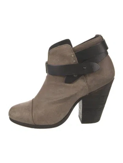 Pre-owned Rag & Bone Suede Leather Trim Embellishment Boots