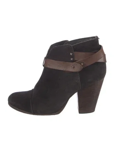 Pre-owned Rag & Bone Suede Leather Trim Embellishment Boots In Brown