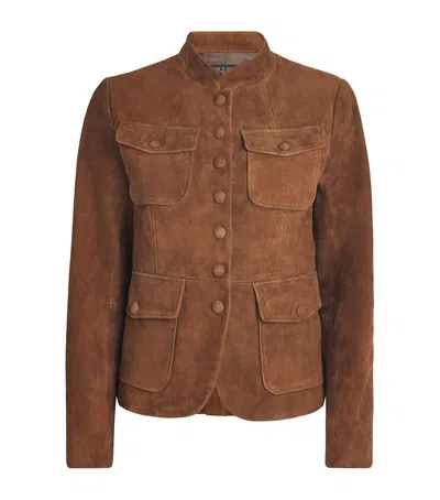 Rag & Bone Suede Mercer Blazer In Brown