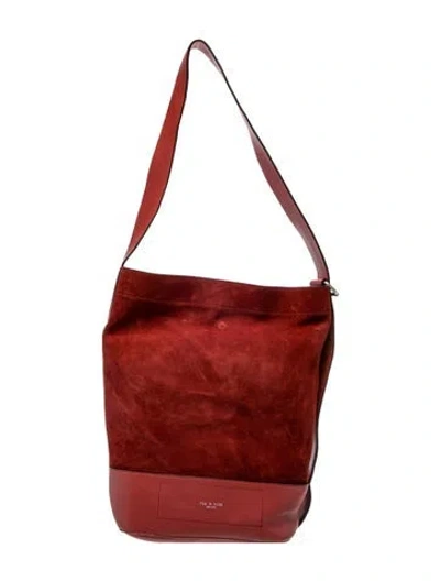 Pre-owned Rag & Bone Suede Messenger Bag In Burgundy
