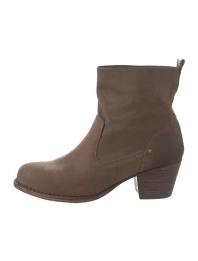 Pre-owned Rag & Bone Suede Moto Boots In Brown