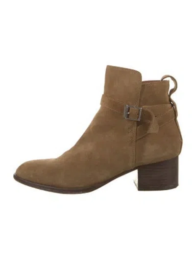 Pre-owned Rag & Bone Suede Moto Boots In Neutrals