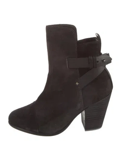 Pre-owned Rag & Bone Suede Moto Boots W/ Tags In Brown
