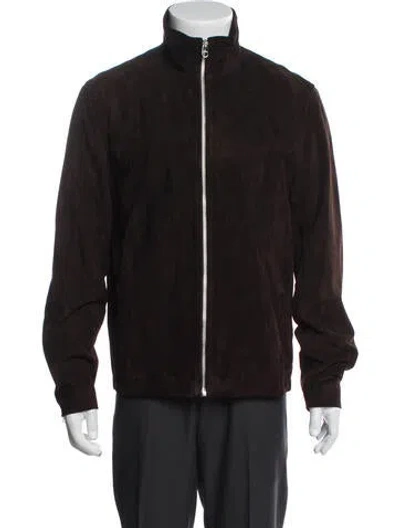 Pre-owned Rag & Bone Suede Moto Jacket In Blue