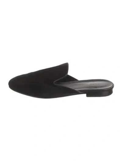Pre-owned Rag & Bone Suede Mules In Black