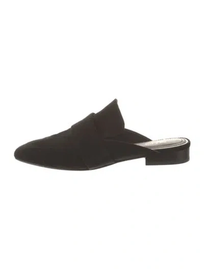 Pre-owned Rag & Bone Suede Mules In Black