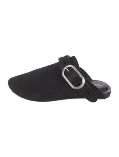 Pre-owned Rag & Bone Suede Mules In Black