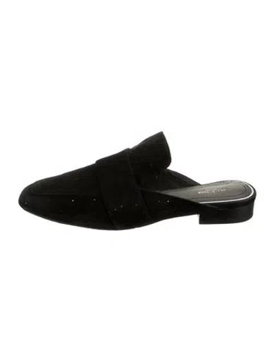 Pre-owned Rag & Bone Suede Mules In Black