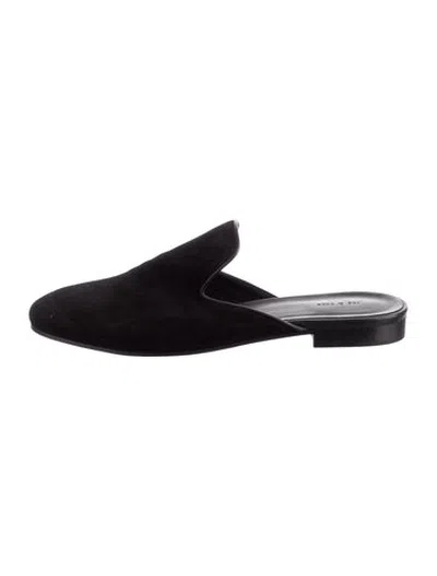 Pre-owned Rag & Bone Suede Mules In Black