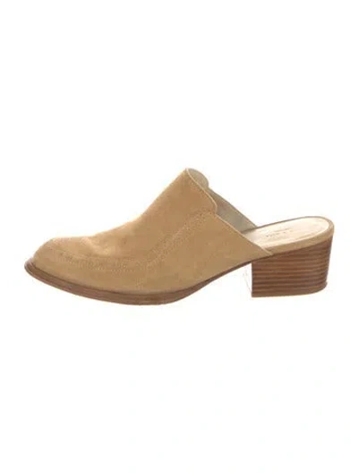 Pre-owned Rag & Bone Suede Mules In Brown