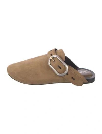Pre-owned Rag & Bone Suede Mules In Brown