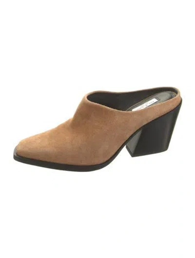 Pre-owned Rag & Bone Suede Mules In Brown