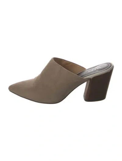 Pre-owned Rag & Bone Suede Mules In Brown
