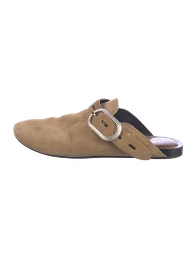 Pre-owned Rag & Bone Suede Mules In Brown/neutrals