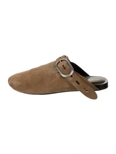 Pre-owned Rag & Bone Suede Mules In Brown/neutrals