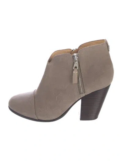 Pre-owned Rag & Bone Suede Mules In Gray