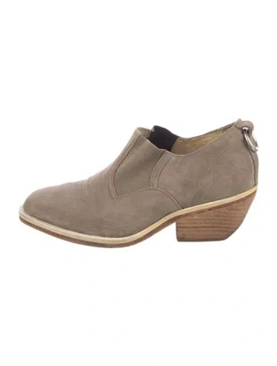 Pre-owned Rag & Bone Suede Mules In Neutral