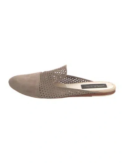 Pre-owned Rag & Bone Suede Mules In Neutral