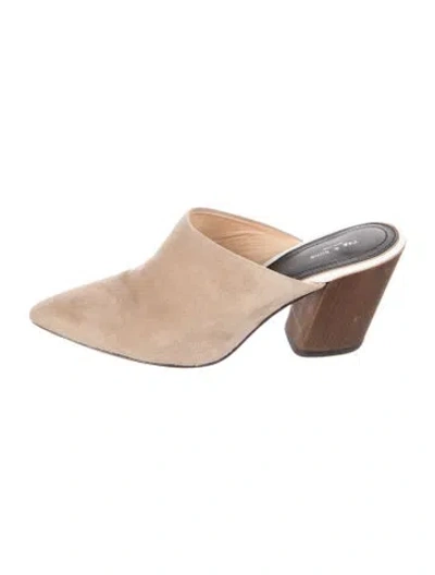 Pre-owned Rag & Bone Suede Mules In Neutrals