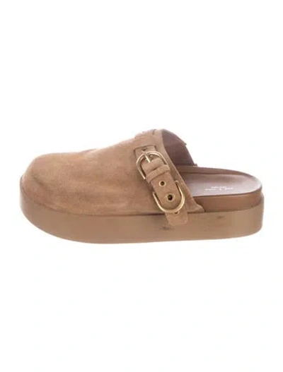 Pre-owned Rag & Bone Suede Mules In Neutrals